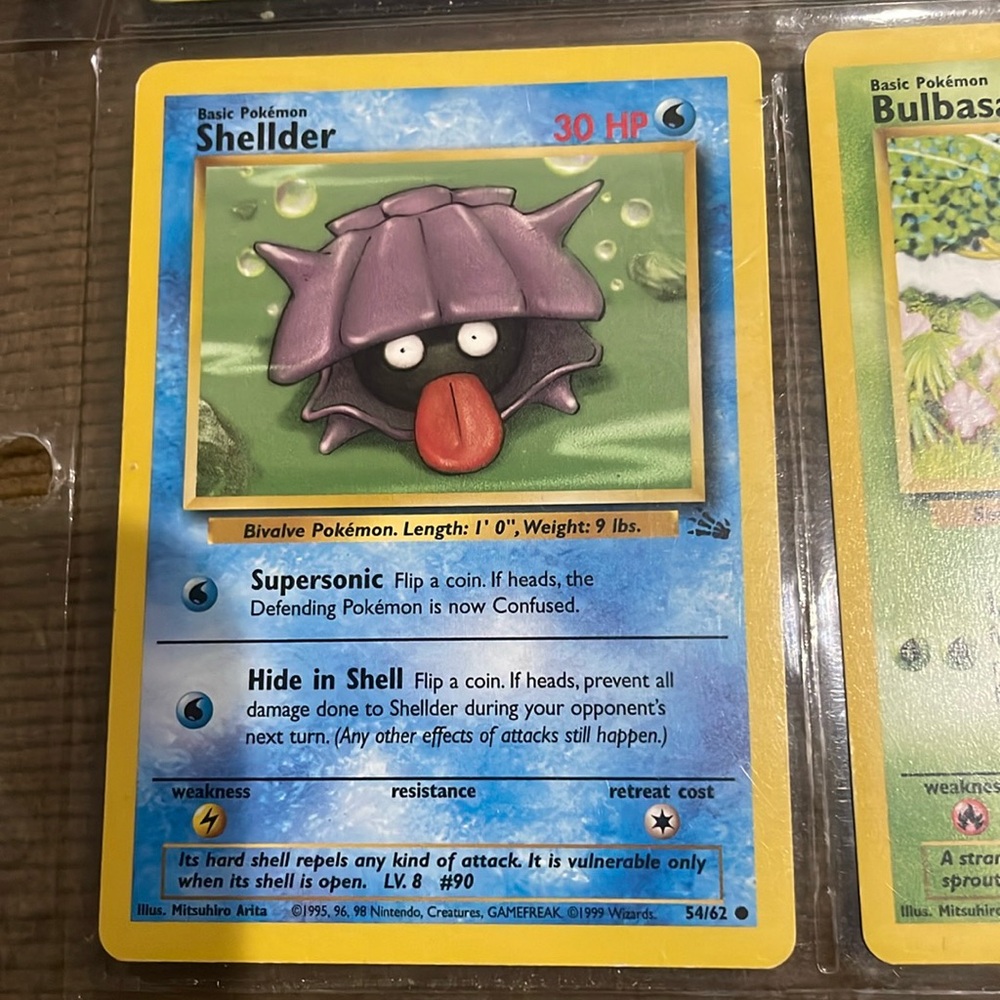 Pokémon SHELLDER LV.8 #90 54/62 30HP